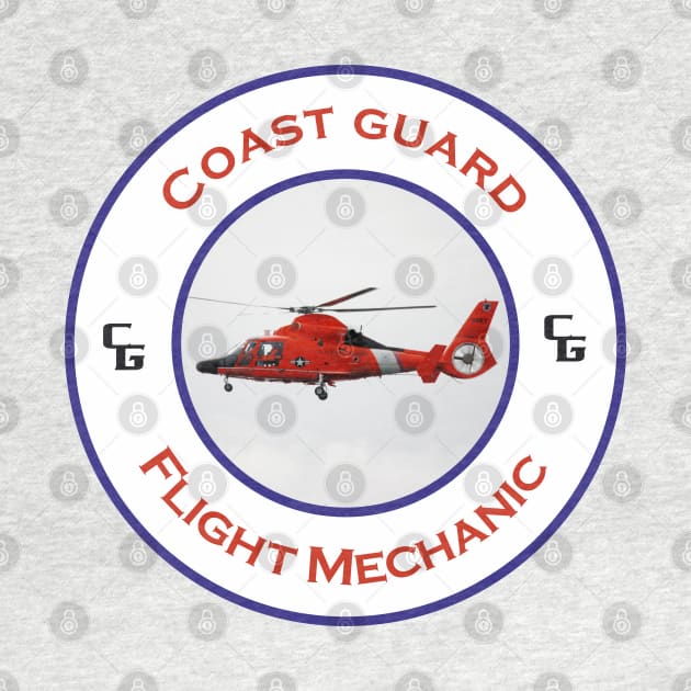 Flight mechanic -  US Coast Guard Search and Rescue Helicopter - Dolphin by AJ techDesigns